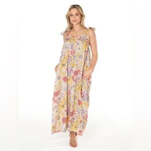 NEW Tori Richard Summer Somewhere Camilla Dress Retro Midi Media Floral NWT